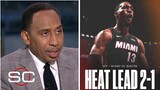 Stephen A. reacts to Bam Adebayo scores 31 Points as Miami Heat defeat Boston Celtics in Game 3