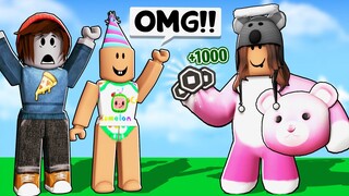 GIVING ROBUX to my 6 YEAR OLD FRIENDS as a TEDDY in MM2..