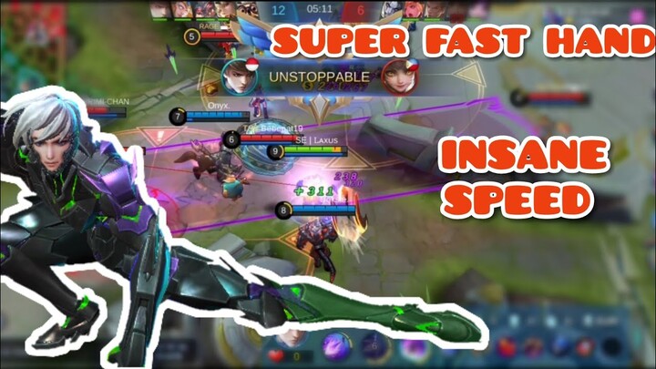 GUSION GAMEPLAY SUPERFAST HAND INSANE SPEED