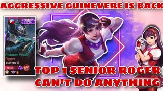 AGGRESSIVE GUINEVERE DESTROYS TOP 1 SENIOR ROGER - ATHENA ASAMIYA - LAUGHTRIP - MOBILE LEGENDS