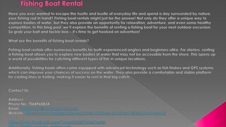 Fishing Boat Rental