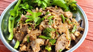 ลาบหมู สูตรโบราณหอมแซ่บ เนื้อไม่แข็งกระด้าง ไม่จับกันเป็นก้อน