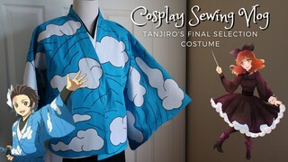 Making Tanjiro's Final Selection Costume from Demon Slayer 🌊👺Cosplay Sewing VLOG👺🌊