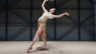 [I just like you] Beautiful cheongsam round fan classical dance pregnant woman version