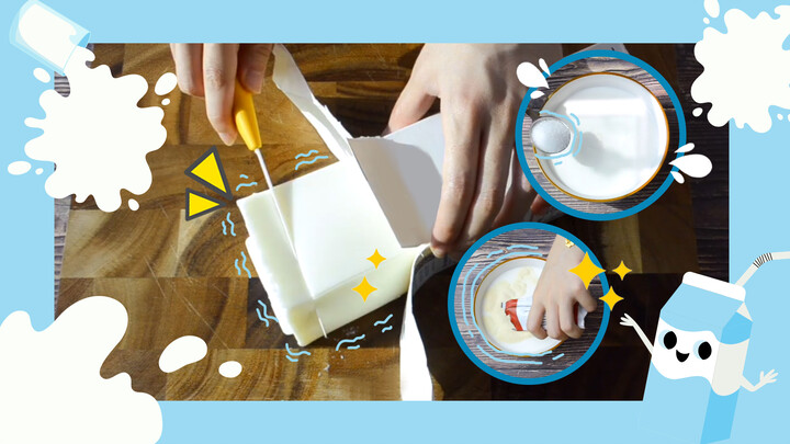 [Góc bếp] Siêu đơn giản - Bốn loại nguyên liệu có sẵn làm thạch sữa.