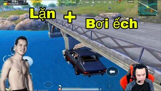 PUBG Mobile - Bị địch lùa rơi xuống sông, Bộ Bim liền biểu diễn trình độ Lặn và bơi né địch đỉnh cao