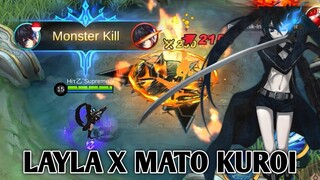 LAYLA SKIN SCRIPT AS MATO KUROI | FULL EFFECTS + NO PASSWORD - MOBILE LEGENDS