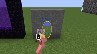 When owning a portal in Minecraft! How to survive directly through the wall!