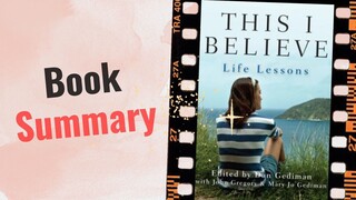 This I Believe | Book Summary