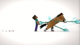 [mc sand sculpture animation] Minecraft creature strange killing animation (thirteen)