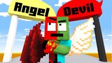 Monster School: Destiny Run Challenge Angel vs Devil - Baby Zombie Sad Story  | Minecraft Animation
