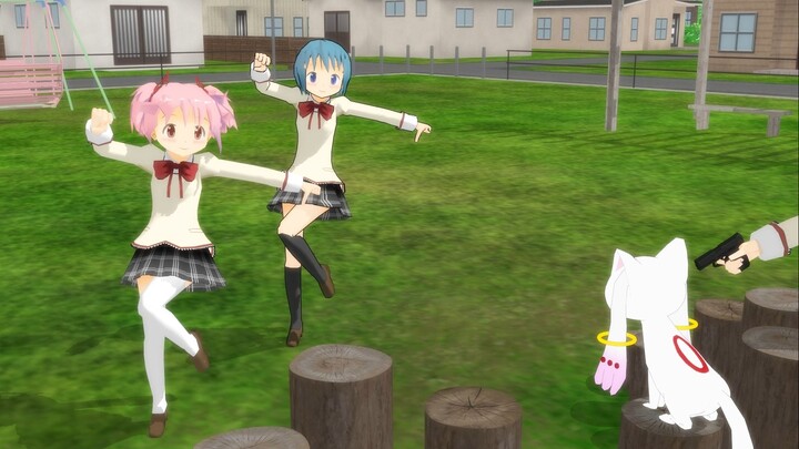 [Puella Magi Madoka Magica MMD] Jangan tanda tangan, jangan tanda tangan, QB gila