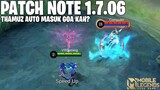 FRAGMENT SHOP UPDATE, THAMUZ NERF, GORD BUFF, BADANG NERF - PATCH NOTE 1.7.06 MOBILE LEGENDS