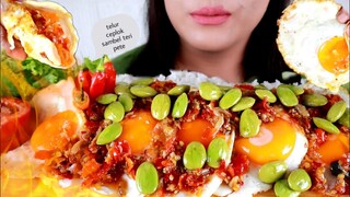 ASMR TELUR CEPLOK SAMBEL TERI PETE NIKMATNYA MAKAN | ASMR MUKBANG INDONESIA