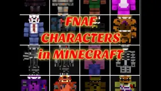 FNAF FNAC characters in minecraft