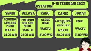 Live Schedule 6-10 Februari