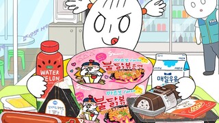 【foomuk动画】美食天堂便利店！饭团拉面炸鸡块芝士巧克力卷…统统一网打尽