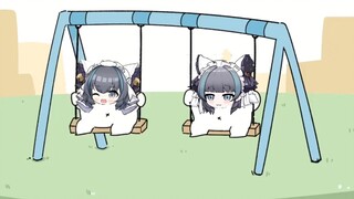 [Cheshire parent-child interaction] Playing with my daughter on the swings is also a must