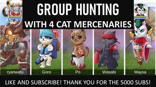 GROUP HUNTING WITH 4 CAT MERCENARIES