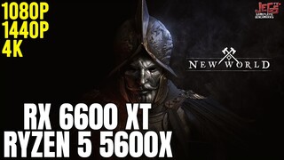 New World | Ryzen 5 5600x + RX 6600 XT | 1080p, 1440p, 4K benchmarks!