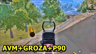 AVM+GROZA+P90 EFSANE 2 MAÇ SOLO SQUAD PUBG MOBİLE