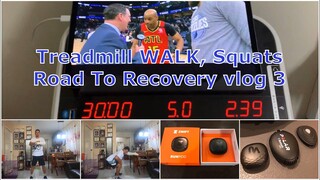 ROAD TO RECOVERY (vlog3) Treadmill walk, Squats + RECOVERY DRINKS