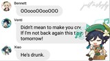 Venti is drunk || Genshin Impact group chat