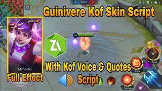 New Guinivere Kof Skin With Voice and Quotes Script | No clickbait| MobileLegends Tutorial