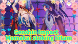 Genshin Impact Memakai stoking hitam