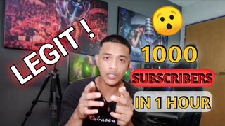 PAANO DUMAMI ANG SUBSCRIBERS IN 1HOUR | NAPAKA LEGIT!!