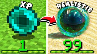 Minecraft But Your XP = More Realistic Graphics | Minecraft Hindi