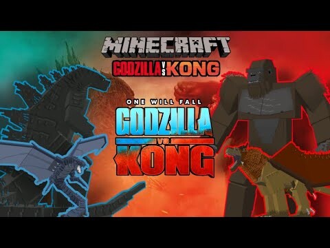 Pertarungan GODZILLA vs KINGKONG Di Minecraft : Battle !!