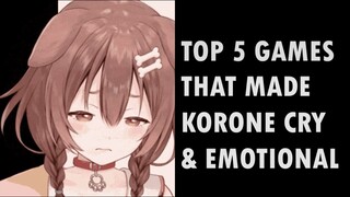 TOP 5 GAMES THAT MADE KORONE CRY & EMOTIONAL