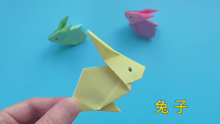 กวดวิชา origami กระต่าย แฮนด์เมดกระต่ายสามมิติง่าย ๆ