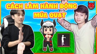 Cách làm hành động múa quạt Khá bảnh trong Mini World