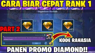 BUG KODE RAHASIA!! CARA CEPAT DAPATKAN PROMO DIAMOND AUTO RANK 1 DI EVENT DOUBLE 11 CARNIVAL - MLBB