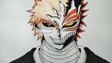 Drawing Ichigo Hollow Mask | Bankai | Bleach