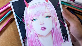 Drawing ZERO TWO [Darling in the Franxx] - Semi Realistic Drawing