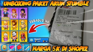 BELI DAN UNBOXING PAKET AKUN STUMBLE GUYS HARGA 5K !! BELI DI SHOPEE DAPAT SEBAGUS INI