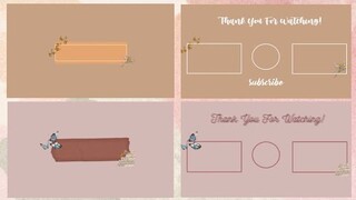 Simple Minimalist Intro & Outro Templates by Peachy Grace