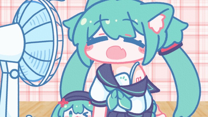 Miku is just blowing the fan