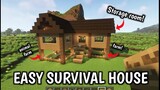 Easy Survival house build tutorial in Minecraft