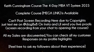 Keith Cunningham The 4-Day MBA Course Download