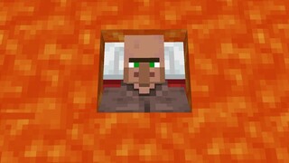 เมื่อชาวบ้าน!! นอนในลาวา | Minecraft