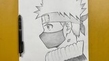 How to draw Naruto uzumaki wearing face mask || step-by-step
