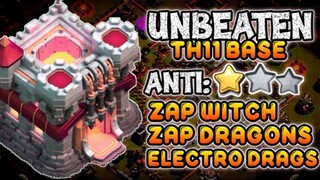 NEW TH11 WAR BASE WITH LINK + REPLAY PROOF | ANTI ZAP WITCHES & E-DRAGS & HYBRID | CLASH OF CLANS