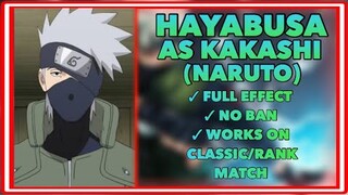 HAYABUSA AS KAKASHI IN NARUTO SKIN SCRIPT | MOBILE LEGENDS