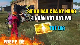 [Garena Free Fire] Sẽ thế nào khi sở hữu 4 nhân vật Lv8 trong trận ? | TTD