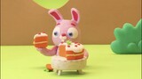 Rabbit carrot cake Stop motion cartoon for children - BabyClay animals