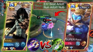 FINALLY A WORTHY TOP GLOBAL FREYA OPPONENT IN EXP LANE! | ARLOTT VS FREYA - MLBB